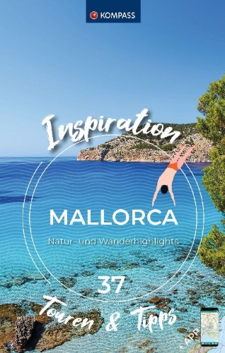 Buchcover und Innenansicht für das Buch: KOMPASS Inspiration Mallorca