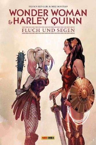 Buchcover und Innenansicht für das Buch: Wonder Woman & Harley Quinn: Fluch und Segen