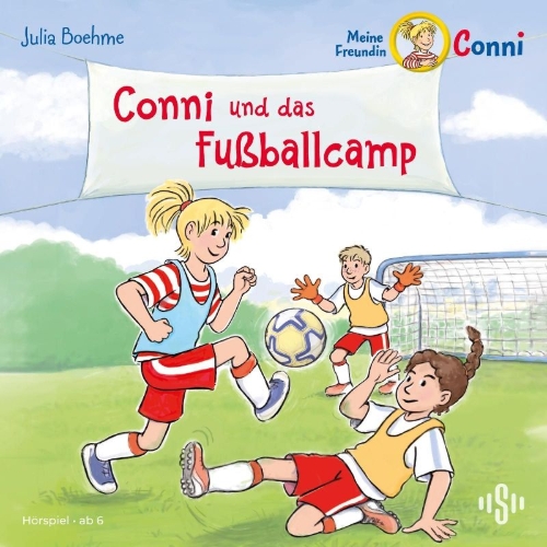 Buchcover und Innenansicht für das Buch: Conni und das Fußballcamp