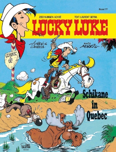 Buchcover und Innenansicht für das Buch: Les Aventures de Lucky Luke d'après Morris 1: La belle province