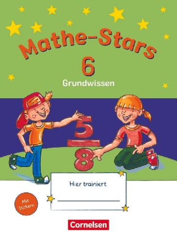 Buchcover und Innenansicht für das Buch: Mathe-Stars - Grundwissen - 6. Schuljahr