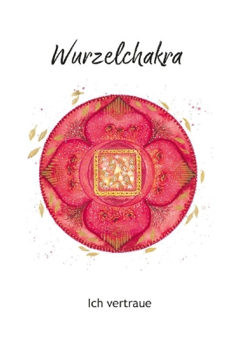 Buchcover und Innenansicht für das Buch: Chakra-Weisheitskarten