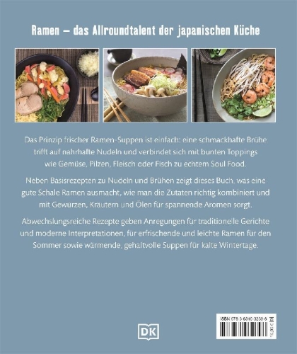 Buchcover und Innenansicht für das Buch: Ramen-Kochbuch
