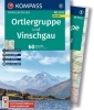 Buchcover und Innenansicht für das Buch: KOMPASS Wanderführer Ortlergruppe und Vinschgau, 60 Touren mit Extra-Tourenkarte