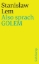 Buchcover und Innenansicht für das Buch: Also sprach GOLEM