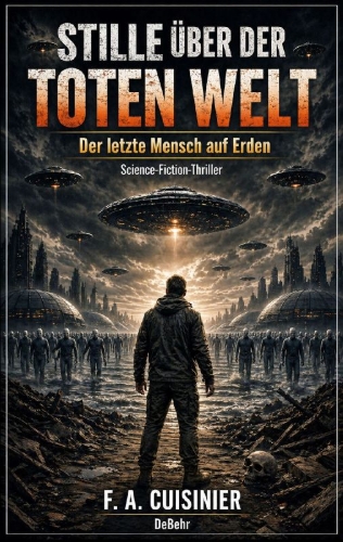 Buchcover und Innenansicht für das Buch: Stille über der toten Welt - Der letzte Mensch auf Erden - Science-Fiction-Thriller