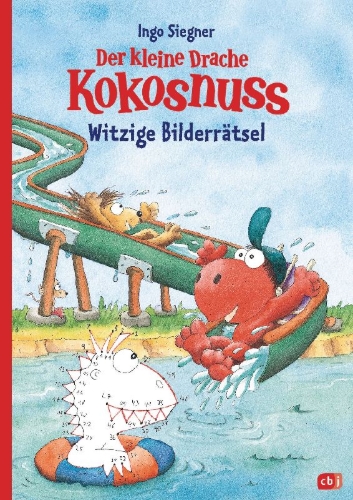 Buchcover und Innenansicht für das Buch: Der kleine Drache Kokosnuss - Witzige Bilderrätsel