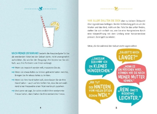 Buchcover und Innenansicht für das Buch: Hilfe, ich werde Papa!