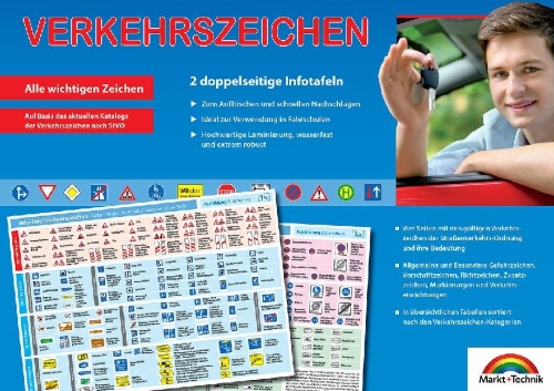 Buchcover und Innenansicht für das Buch: Verkehrszeichen - Aktuelle Übersicht für den Führerschein der wichtigsten Verkehrszeichen, Gefahrenzeichen etc. im Straßenverkehr - ideal zur theoretischen Führerscheinprüfung
