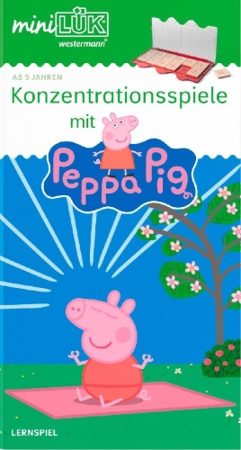 Buchcover und Innenansicht für das Buch: miniLÜK. Kindergarten/Vorschule Konzentrationsspiele mit Peppa Pig