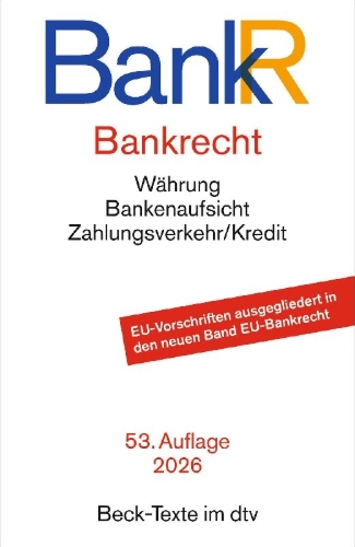 Buchcover und Innenansicht für das Buch: Bankrecht. BankR