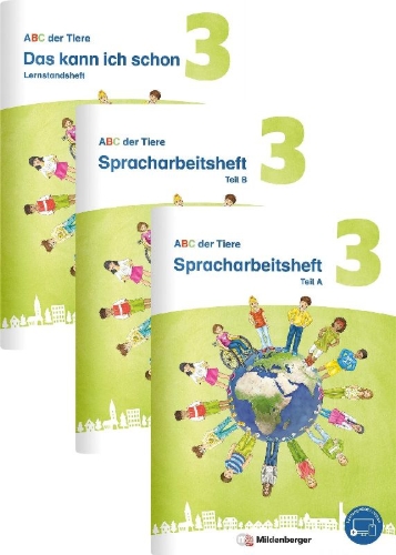 Buchcover und Innenansicht für das Buch: ABC der Tiere 3 Neubearbeitung - Spracharbeitsheft