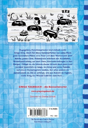 Buchcover und Innenansicht für das Buch: Gregs Tagebuch 15 - Halt mal die Luft an!