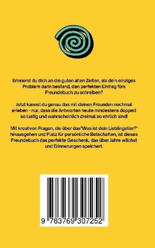 Buchcover und Innenansicht für das Buch: Freundebuch für Erwachsene