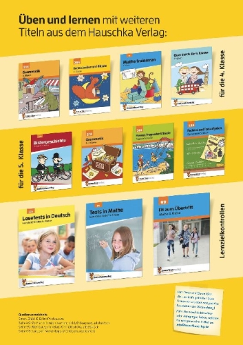 Buchcover und Innenansicht für das Buch: Übungsheft Fit zum Übertritt - Tests in Deutsch 4. Klasse