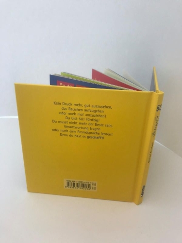 Buchcover und Innenansicht für das Buch: Geschafft! Was Mann mit 50 nicht mehr tun muss!