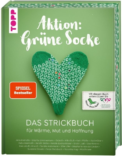 Buchcover und Innenansicht für das Buch: Aktion: Grüne Socke! - Das Strickbuch