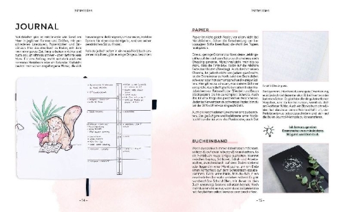 Buchcover und Innenansicht für das Buch: Handletter your Journal