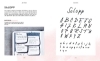 Buchcover und Innenansicht für das Buch: Handletter your Journal
