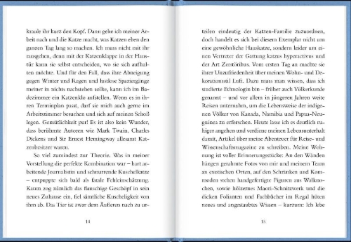 Buchcover und Innenansicht für das Buch: Von Katzen und ihren Dosenöffnern