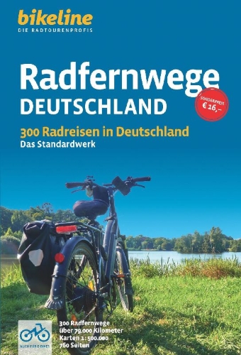 Buchcover und Innenansicht für das Buch: Radfernwege Deutschland