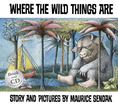 Buchcover und Innenansicht für das Buch: Where the Wild Things Are. Book and CD
