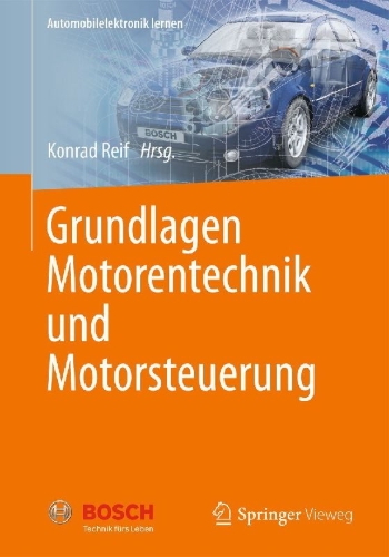 Buchcover und Innenansicht für das Buch: Grundlagen Motorentechnik und Motorsteuerung