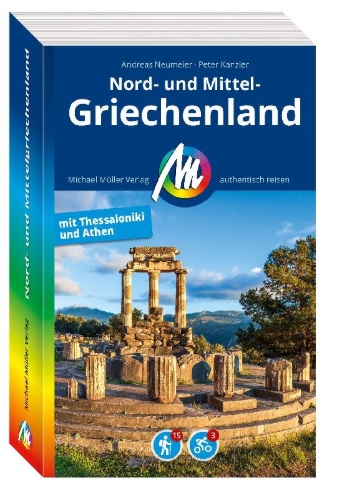 Buchcover und Innenansicht für das Buch: MICHAEL MÜLLER Reiseführer Nord- und Mittelgriechenland