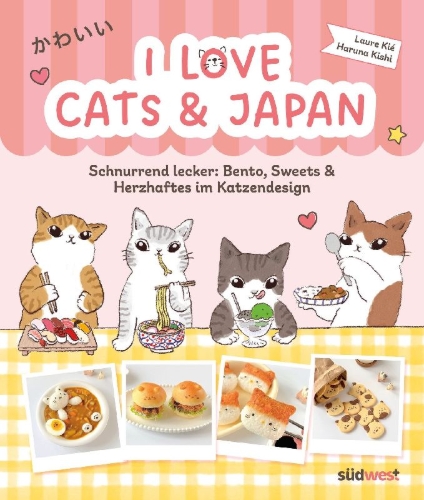 Buchcover und Innenansicht für das Buch: I love cats and Japan