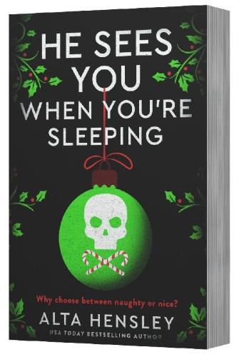 Buchcover und Innenansicht für das Buch: He Sees You When You're Sleeping