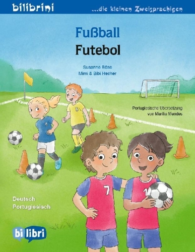 Buchcover und Innenansicht für das Buch: Fußball (Deutsch-Portugiesisch)