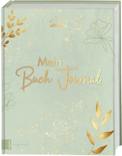 Buchcover und Innenansicht für das Buch: My Booklove: Mein Buch Journal - Salbei