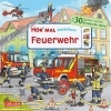Buchcover und Innenansicht für das Buch: Hör mal (Soundbuch): Wimmelbuch: Feuerwehr