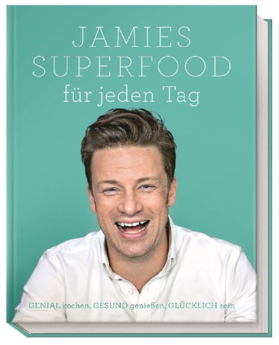 Buchcover und Innenansicht für das Buch: Jamies Superfood für jeden Tag