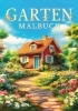 Buchcover und Innenansicht für das Buch: Garten Malbuch für Erwachsene - 50 Ausmalbilder zur Entspannung