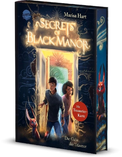 Buchcover und Innenansicht für das Buch: Secrets of Black Manor (1). Die Gabe der Träumer
