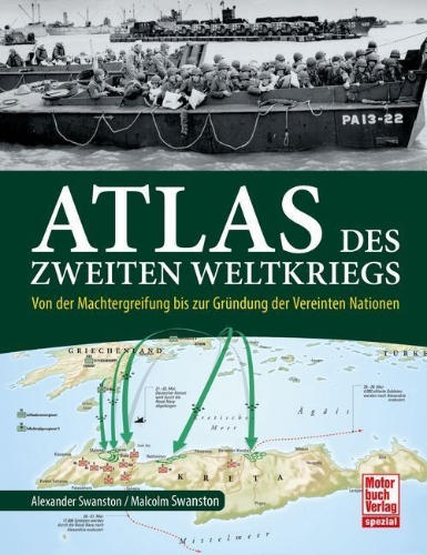 Buchcover und Innenansicht für das Buch: Atlas des Zweiten Weltkriegs