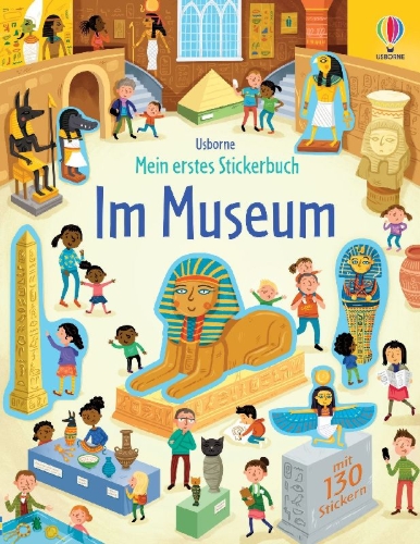 Buchcover und Innenansicht für das Buch: Mein erstes Stickerbuch: Im Museum