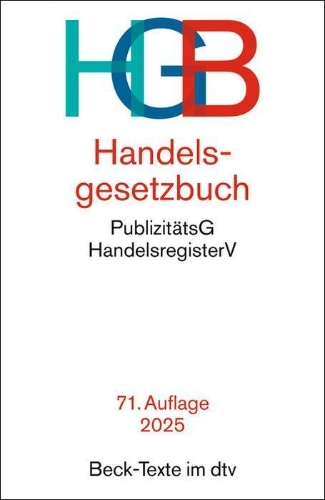 Buchcover und Innenansicht für das Buch: Handelsgesetzbuch. HGB