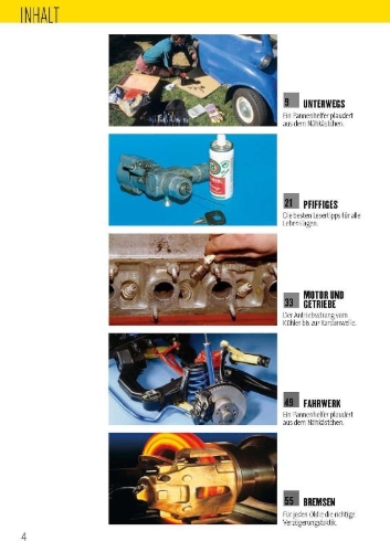 Buchcover und Innenansicht für das Buch: Praxishandbuch Tipps und Tricks für Oldtimer-Fahrer