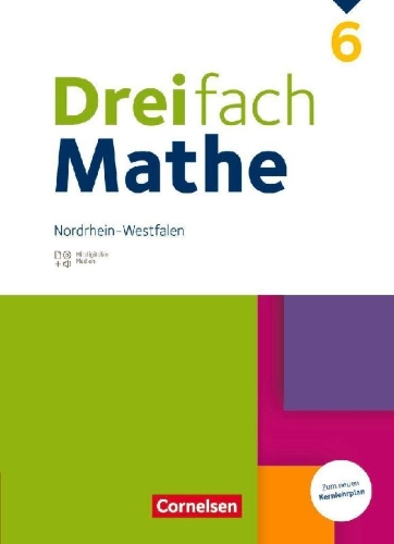Buchcover und Innenansicht für das Buch: Dreifach Mathe 6. Schuljahr - Nordrhein-Westfalen - Schülerbuch
