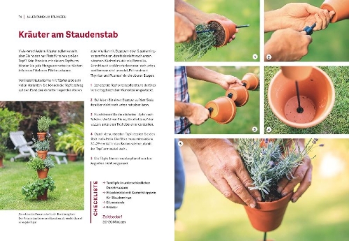 Buchcover und Innenansicht für das Buch: Garten-Projekte für Selbermacher