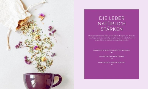 Buchcover und Innenansicht für das Buch: Leber & Galle entgiften und natürlich stärken