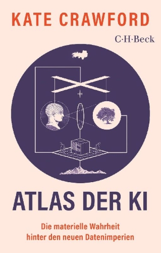 Buchcover und Innenansicht für das Buch: Atlas of AI. Power, Politics, and the Planetary Costs of Artificial Intelligence