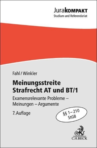 Buchcover und Innenansicht für das Buch: Meinungsstreite Strafrecht AT und BT/1