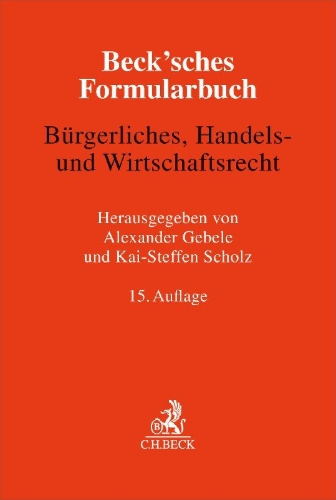 Buchcover und Innenansicht für das Buch: Beck'sches Formularbuch Bürgerliches, Handels- und Wirtschaftsrecht