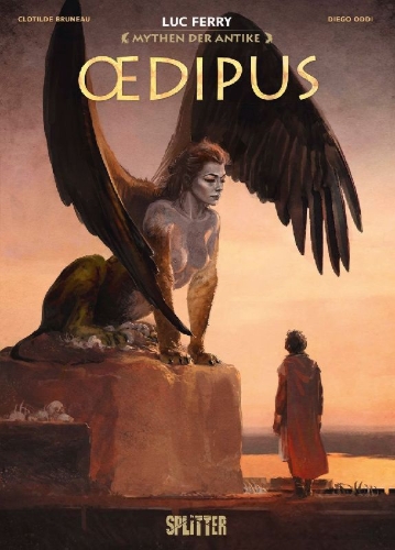 Buchcover und Innenansicht für das Buch: Mythen der Antike: Ödipus (Graphic Novel)