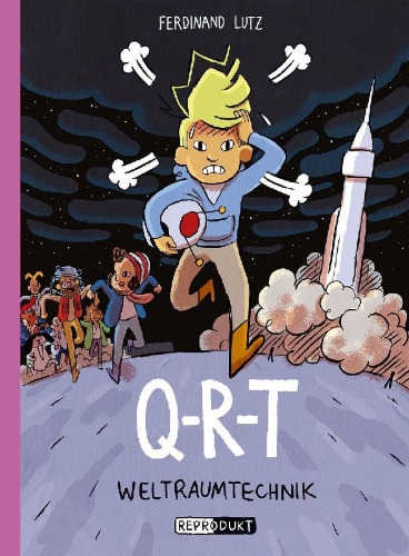 Buchcover und Innenansicht für das Buch: Q-R-T: Weltraumtechnik