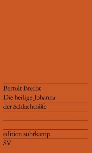 Buchcover und Innenansicht für das Buch: Die heilige Johanna der Schlachthöfe
