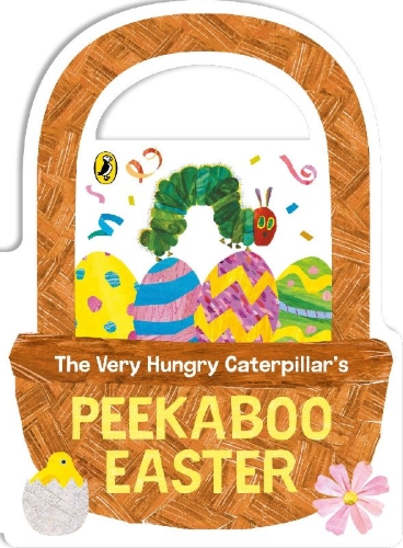 Buchcover und Innenansicht für das Buch: The Very Hungry Caterpillar's Peekaboo Easter